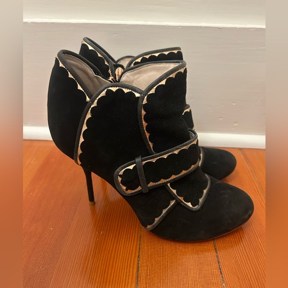 Sophia Webster Shoes - Sophia Webster velvet and gold heels